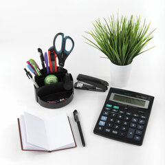 Подставка-органайзер BRAUBERG &laquo;Office&raquo;, 133&times;133&times;80 мм, 8 отделений, черная, 237948