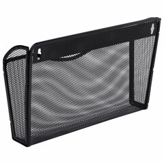 Лотки для бумаг настенные 3 штуки, формат А4, BRAUBERG &laquo;Germanium&raquo;, черные, 237968