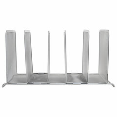 Подставка для сортировки писем и бумаг 5-ти секционная BRAUBERG &laquo;Germanium&raquo;, 195&times;365&times;205 мм, серебро, 237969