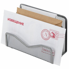 Подставка для сортировки писем и бумаг 3-х секционная BRAUBERG &laquo;Germanium&raquo;, 122&times;173&times;83 мм, серебро, 237970