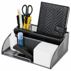 Подставка-органайзер BRAUBERG &laquo;Germanium&raquo;, 5 секций, 255&times;180&times;105 мм, металл, серебро, 237974