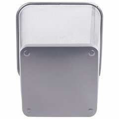 Корзина для бумаг квадратная 17 литров, BRAUBERG &laquo;Germanium&raquo;, металл, серебро, 237976