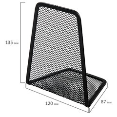 Держатель (ограничитель) подставка для книг BRAUBERG "Germanium Mesh", КОМПЛЕКТ 2 штуки, металл, 237977