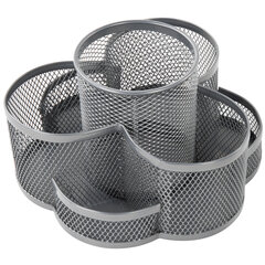 Подставка-органайзер вращающаяся BRAUBERG &laquo;Germanium&raquo;, 7 секций, 110&times;165&times;175 мм, серебро, металл, 237981