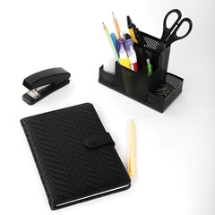 Подставка-органайзер BRAUBERG &laquo;Germanium&raquo;, 4 секции, 160&times;80&times;110 мм, черная, металл, 237982