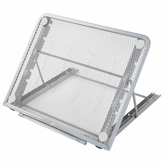 Подставка для книг, ноутбуков, планшетов BRAUBERG &laquo;Germanium&raquo;, 240&times;195&times;20 мм, серебро, металл, 237984