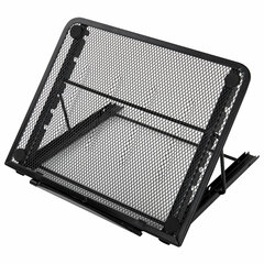 Подставка для книг, ноутбуков, планшетов, BRAUBERG &laquo;Germanium&raquo;, 240&times;195&times;20 мм, черная, металл, 237987