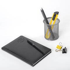 Подставка-органайзер BRAUBERG &laquo;Germanium&raquo; круглое основание, 100&times;89 мм, серебро, металическая, 237988