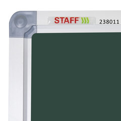 Доска для мела магнитная 3-х элементная 100&times;150/<wbr/>300 см, ДОПОЛНИТЕЛЬНАЯ ЛИНИЯ/<wbr/>КЛЕТКА, зеленая, STAFF, 238011