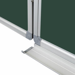 Доска для мела магнитная 3-х элементная 100&times;150/<wbr/>300 см, ДОПОЛНИТЕЛЬНАЯ ЛИНИЯ/<wbr/>КЛЕТКА, зеленая, STAFF, 238011