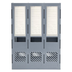 Лоток вертикальный для бумаг BRAUBERG &laquo;Office-Expert&raquo;, 215 мм, 3 отделения, сборный, серый, 238018