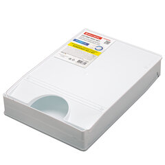 Лоток горизонтальный для бумаг КОМПЛЕКТ 2 шт., BRAUBERG &laquo;Modern&raquo;, 346&times;254&times;61 мм, белый, 238026