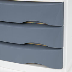 Бокс с 3 выдвижными лотками, корпус светлый, лотки серые, 235&times;300&times;355 мм, BRAUBERG &laquo;Office-Expert&raquo;, 238040