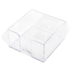 Подставка для бумажного блока BRAUBERG CLASSIC пластиковая, 90&times;90&times;50 мм, прозрачная, 238091