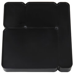 Подставка-органайзер BRAUBERG OFFICE STYLE, 4 отделения, 115&times;122&times;111 мм, черная, 238097