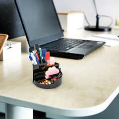 Подставка-органайзер BRAUBERG DELTA, 6 отделений, 130&times;130&times;90 мм, черная, 238100