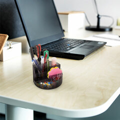 Подставка-органайзер BRAUBERG DELTA, 6 отделений, 130&times;130&times;90 мм, тонированная серая, 238101