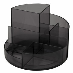 Подставка-органайзер BRAUBERG DELTA, 6 отделений, 130&times;130&times;90 мм, тонированная серая, 238101