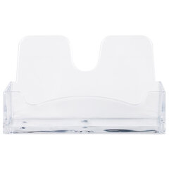 Подставка для визиток настольная BRAUBERG CLASSIC 40&times;100&times;55 мм, на 50 визиток, прозрачная, 238103