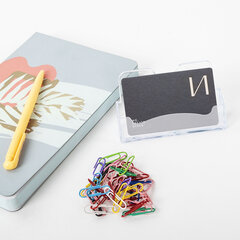 Подставка для визиток настольная BRAUBERG CLASSIC 40&times;100&times;55 мм, на 50 визиток, прозрачная, 238103