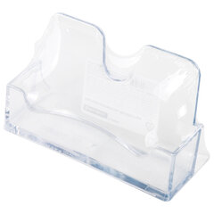 Подставка для визиток настольная BRAUBERG CLASSIC 40&times;100&times;55 мм, на 50 визиток, прозрачная, 238103