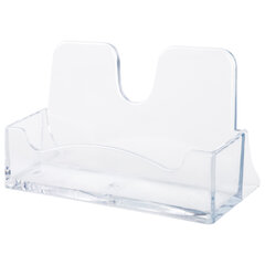 Подставка для визиток настольная BRAUBERG CLASSIC 40&times;100&times;55 мм, на 50 визиток, прозрачная, 238103
