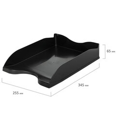 Лоток горизонтальный для бумаг BRAUBERG STYLE, 345&times;255&times;65 мм, черный, 238105