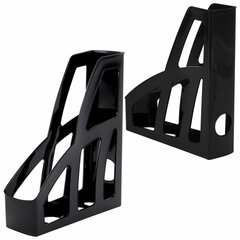 Лоток вертикальный для бумаг BRAUBERG FILE, 250&times;75&times;300 мм, черный, 238111