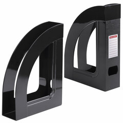 Лоток вертикальный для бумаг BRAUBERG ECONOMY, 220&times;70&times;290 мм, черный, 238112