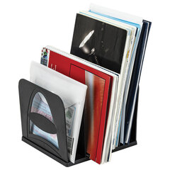 Лоток-сортер для бумаг BRAUBERG GRAND OFFICE, 4 отделения, 210&times;210&times;170 мм, сборный, черный, 238113