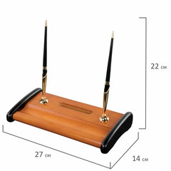 Набор настольный GALANT &laquo;Cayman&raquo; из дерева, 6 предметов, цвет &laquo;светлое дерево/<wbr/>чёрный&raquo;, 238159