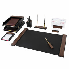 Набор настольный GALANT "Sirius" из дерева, 9 предметов, цвет "орех/чёрный", 238161