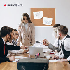 Доска пробковая 70&times;50 см, алюминиевая рамка, ГАРАНТИЯ 10 ЛЕТ, РОССИЯ, BRAUBERG, 238187