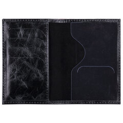 Обложка для паспорта натуральная кожа пулап, &laquo;Passport&raquo;, кожаные карманы, черная, BRAUBERG, 238198