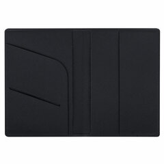 Обложка для паспорта с дополнительными карманами, экокожа, без тиснения, черная, STAFF, 238202