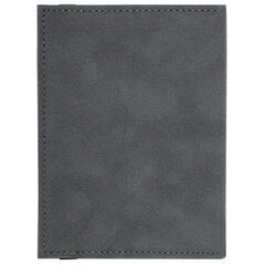 Обложка для паспорта с карманами и резинкой, мягкая экокожа, &laquo;PASSPORT&raquo;, серая, BRAUBERG, 238203