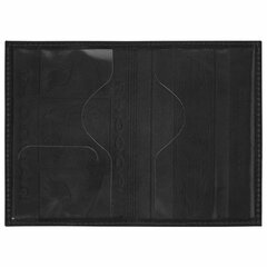 Обложка для паспорта натуральная кожа краст, герб РФ + &laquo;ПАСПОРТ РОССИЯ&raquo;, черная, BRAUBERG, 238209