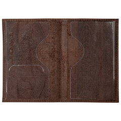 Обложка для паспорта натуральная кожа краст, герб РФ + &laquo;ПАСПОРТ РОССИЯ&raquo;, коньяк, BRAUBERG, 238210