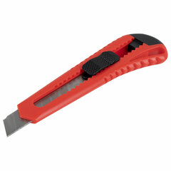 Нож канцелярский 18 мм ОФИСМАГ &laquo;Classic&raquo;, фиксатор, корпус красный, упаковка с европодвесом, 238226