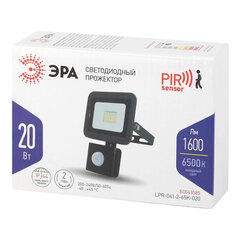 Прожектор светодиодный ЭРА, датчик движения, 20(175) Вт, 6500К, 1600 Лм, IP65, черный, LPR-041-2-65K-020