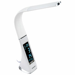 Настольная лампа / светильник SONNEN SM-01W на подставке, LCD-экран, СВЕТОДИОДНАЯ, 5 Вт, белый, 238233