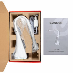 Настольная лампа / светильник SONNEN SM-01W на подставке, LCD-экран, СВЕТОДИОДНАЯ, 5 Вт, белый, 238233