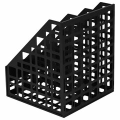 Лоток вертикальный для бумаг BRAUBERG &laquo;ULTRA&raquo;, 240 мм, 3 отделения, сетчатый, сборный, черный, 238249