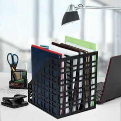 Лоток вертикальный для бумаг BRAUBERG &laquo;ULTRA&raquo;, 240 мм, 3 отделения, сетчатый, сборный, черный, 238249