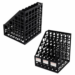 Лоток вертикальный для бумаг BRAUBERG &laquo;ULTRA&raquo;, 240 мм, 6 отделений, сетчатый, сборный, черный, 238251