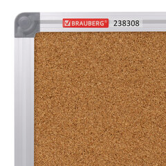 Доска пробковая для объявлений 60&times;90 см, алюминиевая рамка, BRAUBERG Extra, 238308