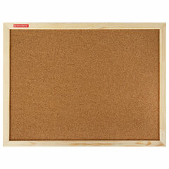 Доска пробковая для объявлений 45&times;60 см, деревянная рамка, BRAUBERG Wood, 238310