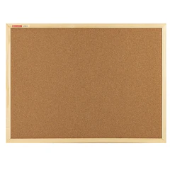 Доска пробковая для объявлений 45&times;60 см, деревянная рамка, BRAUBERG Wood, 238310