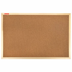 Доска пробковая для объявлений 60&times;90 см, деревянная рамка, BRAUBERG Wood, 238311