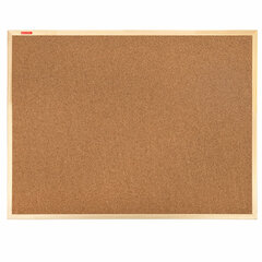 Доска пробковая для объявлений 90&times;120 см, деревянная рамка, BRAUBERG Wood, 238312